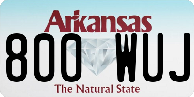 AR license plate 800WUJ