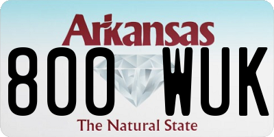 AR license plate 800WUK
