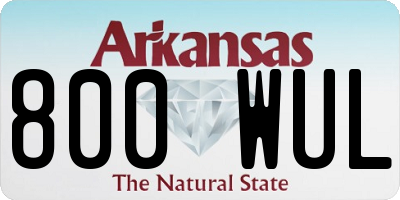 AR license plate 800WUL