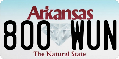 AR license plate 800WUN