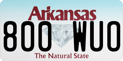 AR license plate 800WUO