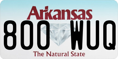 AR license plate 800WUQ