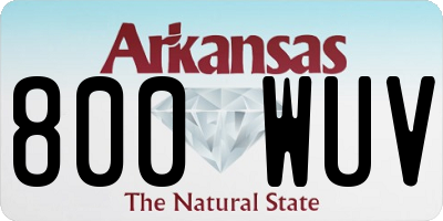 AR license plate 800WUV