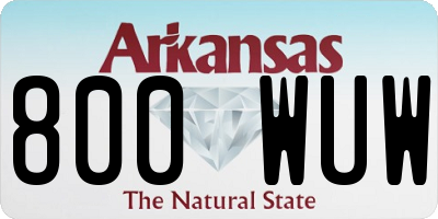 AR license plate 800WUW