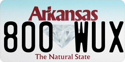 AR license plate 800WUX