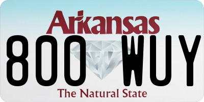 AR license plate 800WUY