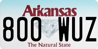 AR license plate 800WUZ