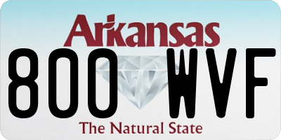 AR license plate 800WVF