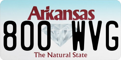 AR license plate 800WVG