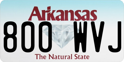 AR license plate 800WVJ