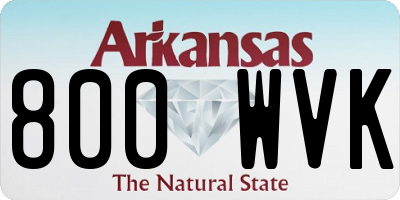 AR license plate 800WVK