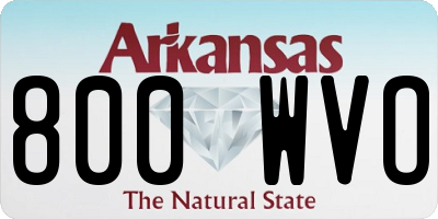 AR license plate 800WVO