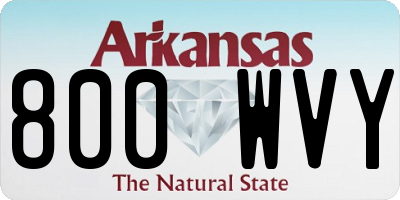 AR license plate 800WVY