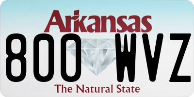 AR license plate 800WVZ