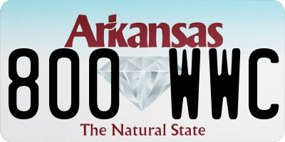 AR license plate 800WWC