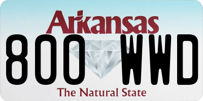 AR license plate 800WWD