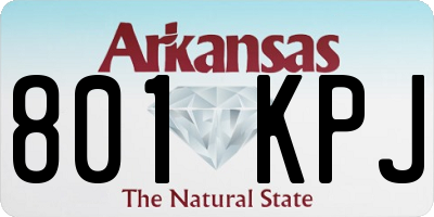 AR license plate 801KPJ