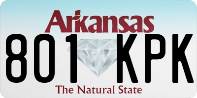 AR license plate 801KPK