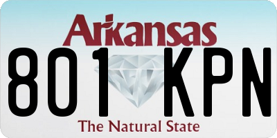 AR license plate 801KPN