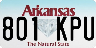 AR license plate 801KPU