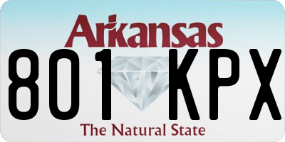 AR license plate 801KPX