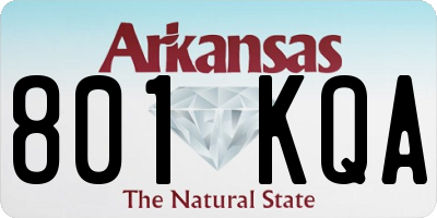 AR license plate 801KQA
