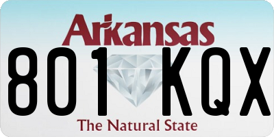 AR license plate 801KQX