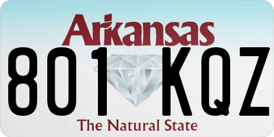AR license plate 801KQZ