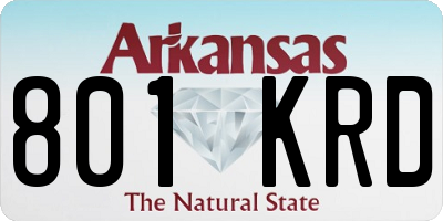 AR license plate 801KRD