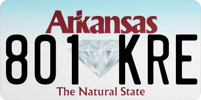 AR license plate 801KRE