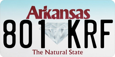 AR license plate 801KRF