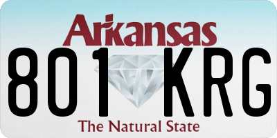 AR license plate 801KRG