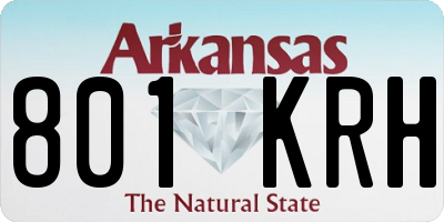 AR license plate 801KRH