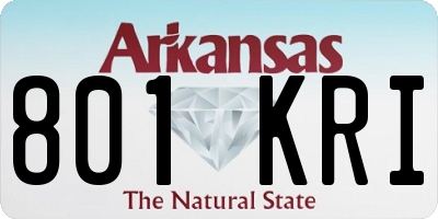 AR license plate 801KRI
