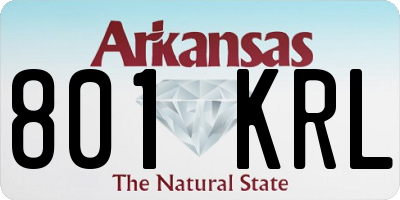 AR license plate 801KRL