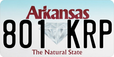 AR license plate 801KRP