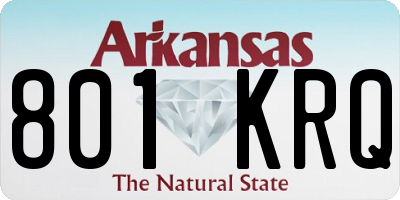 AR license plate 801KRQ