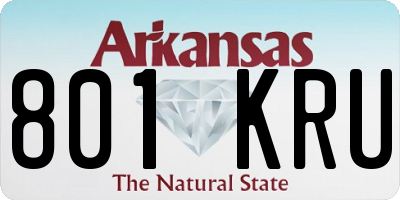AR license plate 801KRU