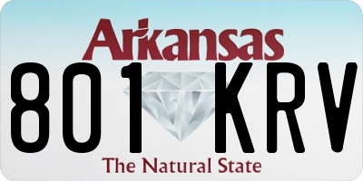AR license plate 801KRV