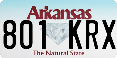 AR license plate 801KRX