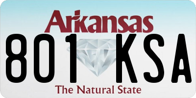 AR license plate 801KSA