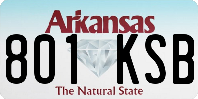 AR license plate 801KSB