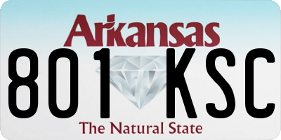 AR license plate 801KSC