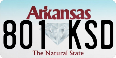 AR license plate 801KSD