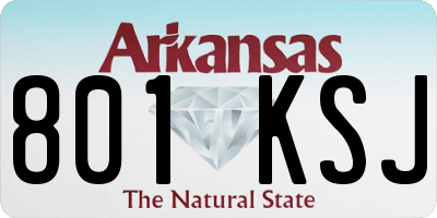 AR license plate 801KSJ
