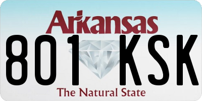 AR license plate 801KSK