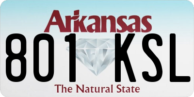 AR license plate 801KSL