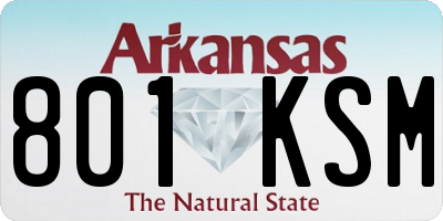 AR license plate 801KSM