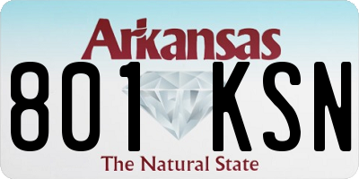 AR license plate 801KSN