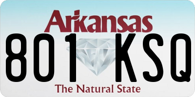 AR license plate 801KSQ